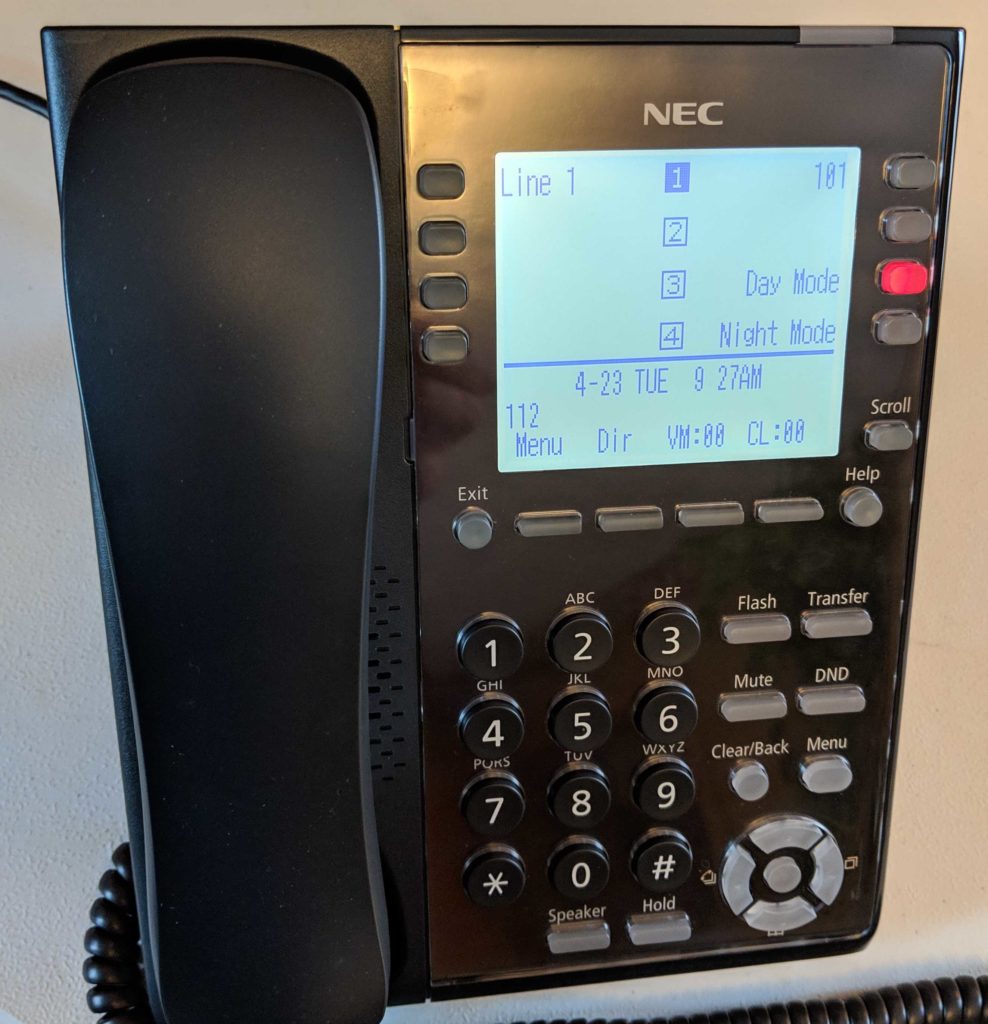 Nec Sl2100 Sip Phone Setup On The Wire Communications Llc